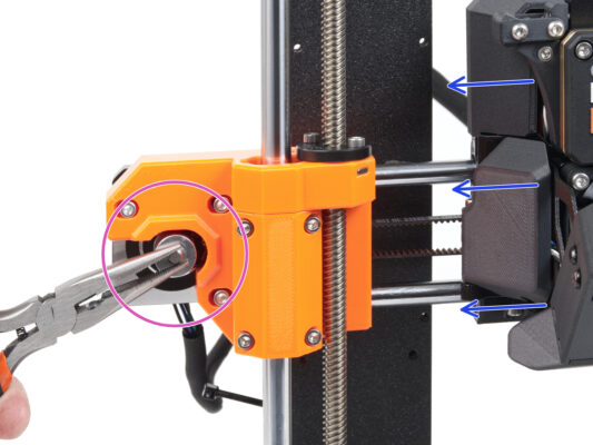 Testing the X-axis belt