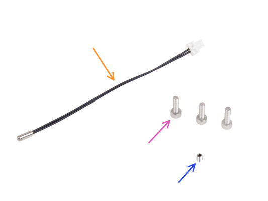 NTC Thermistor- und Lüfterhalter: Vorbereitung der Teile