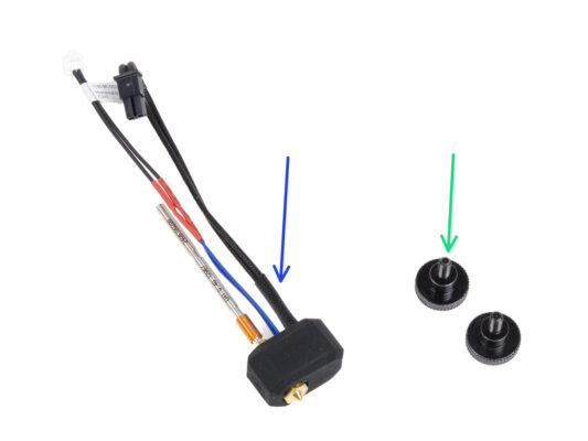 Inserting the hotend assembly: parts preparation