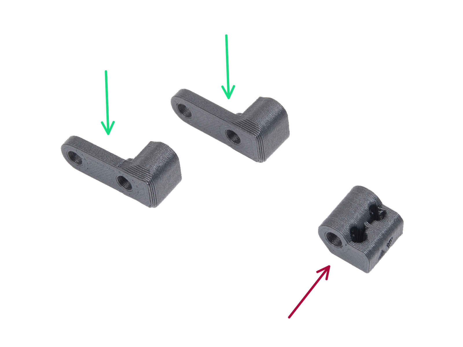 Montieren des Idler-swivels: Vorbereitung der Teile