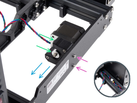 Anbringen des Y-motor-holder