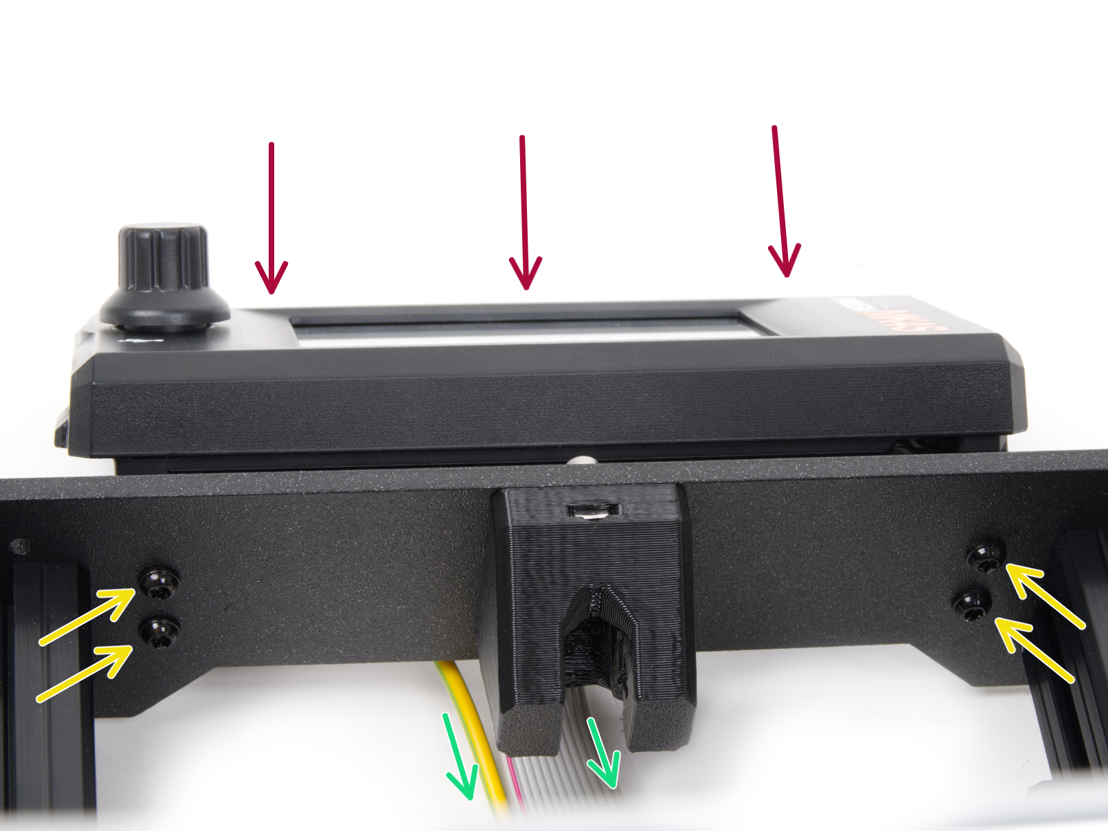 Fixation de l'assemblage du xLCD