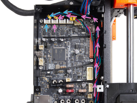 Connecting the X and Y  motor cables