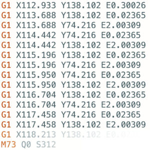 G-codes d'exemple