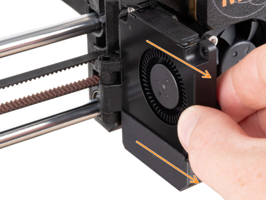 Removing the print fan assembly