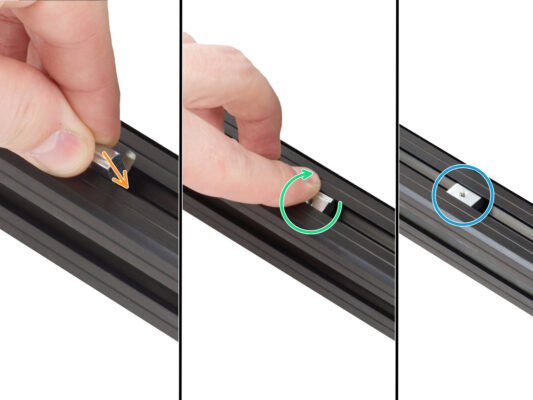 How to insert the M3nEs nuts