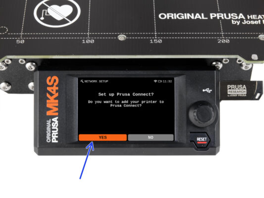 Konfiguracja sieci: Prusa Connect (opcjonalnie)