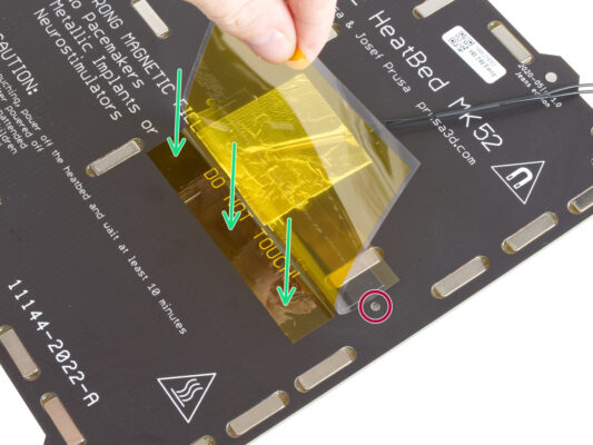 Befestigen des Thermistors