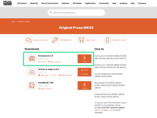 Firmware-Aktualisierung