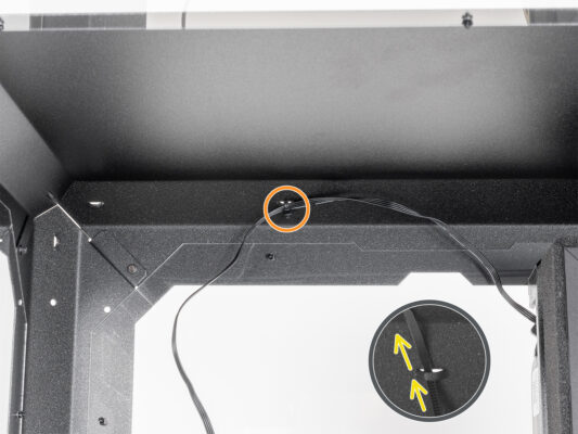 Guiding the add-on cables: filtration cable