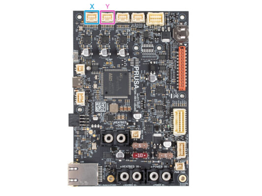 Connecting the X and Y motor cables (BLACK PSU)