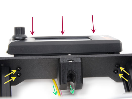 Anbringen der xLCD-Baugruppe