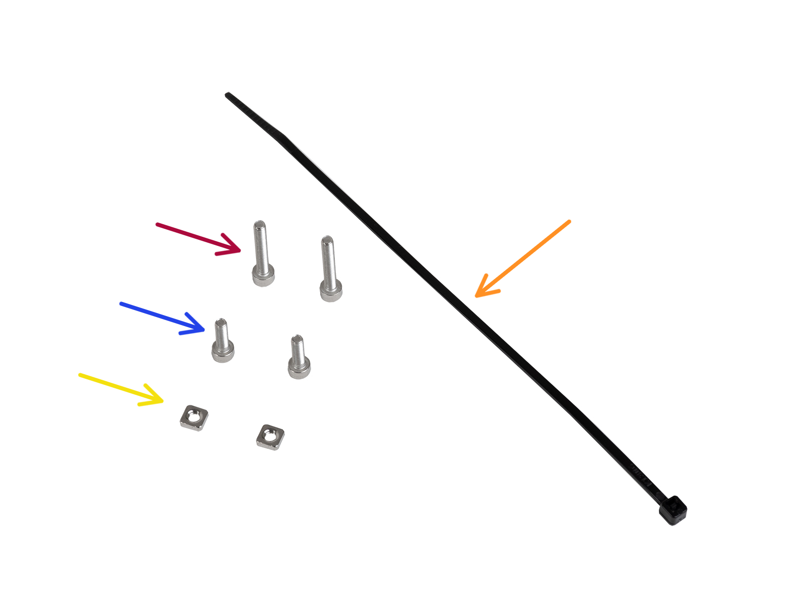 Attaching the Ext-cable-holder: parts preparation