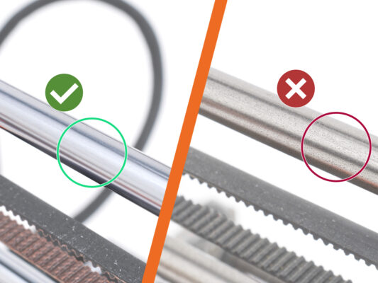 X-axis smooth rods inspection