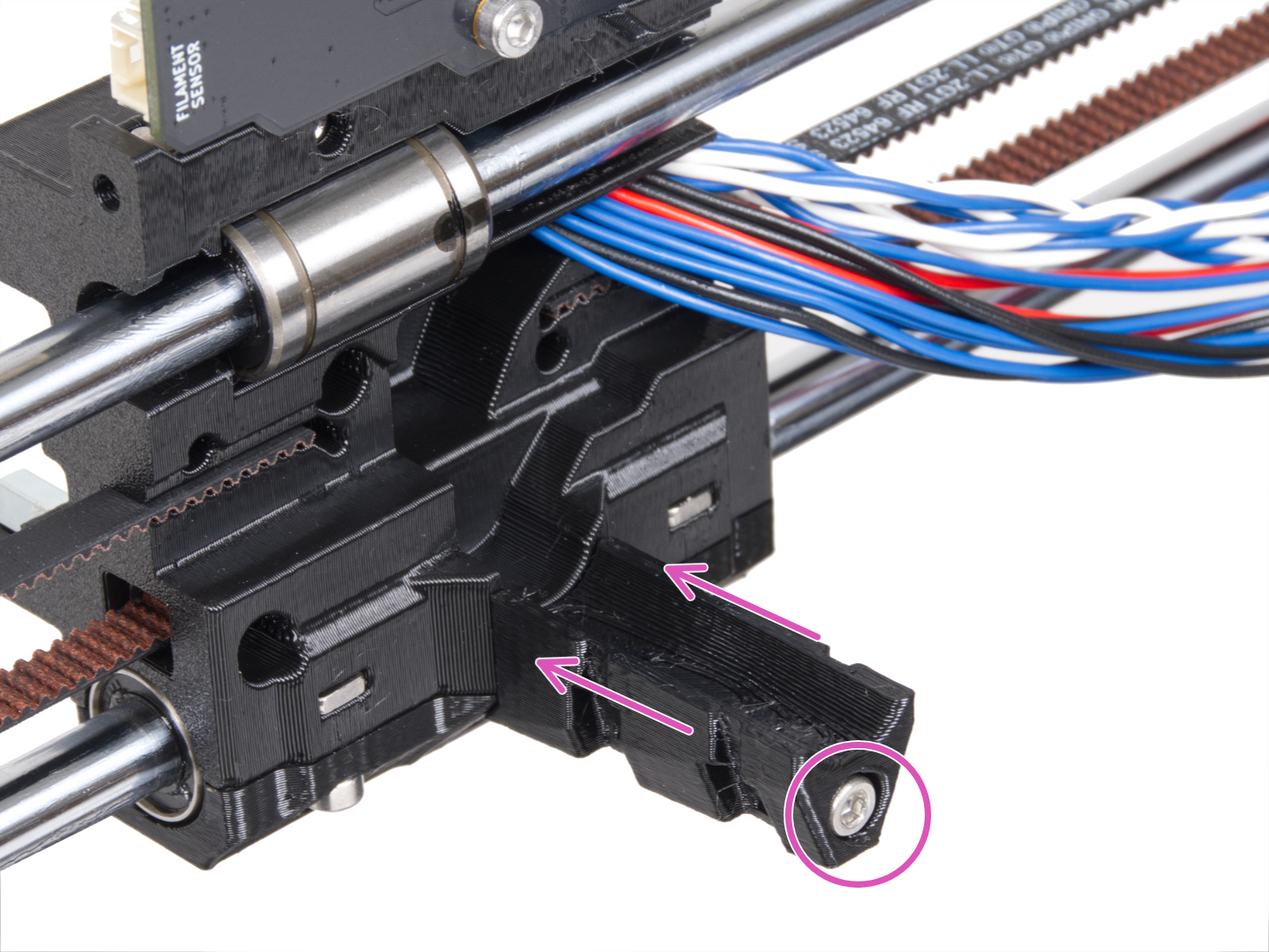 Connecting the extruder main cable