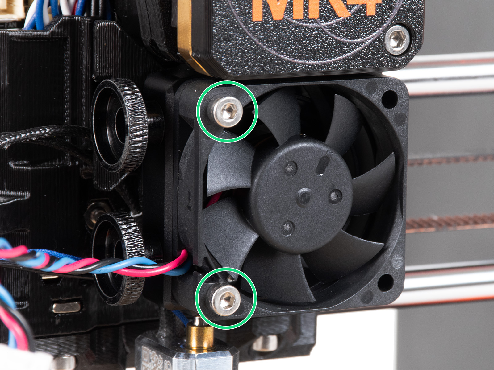 Retrait du ventilateur du dissipateur thermique & de la hotend