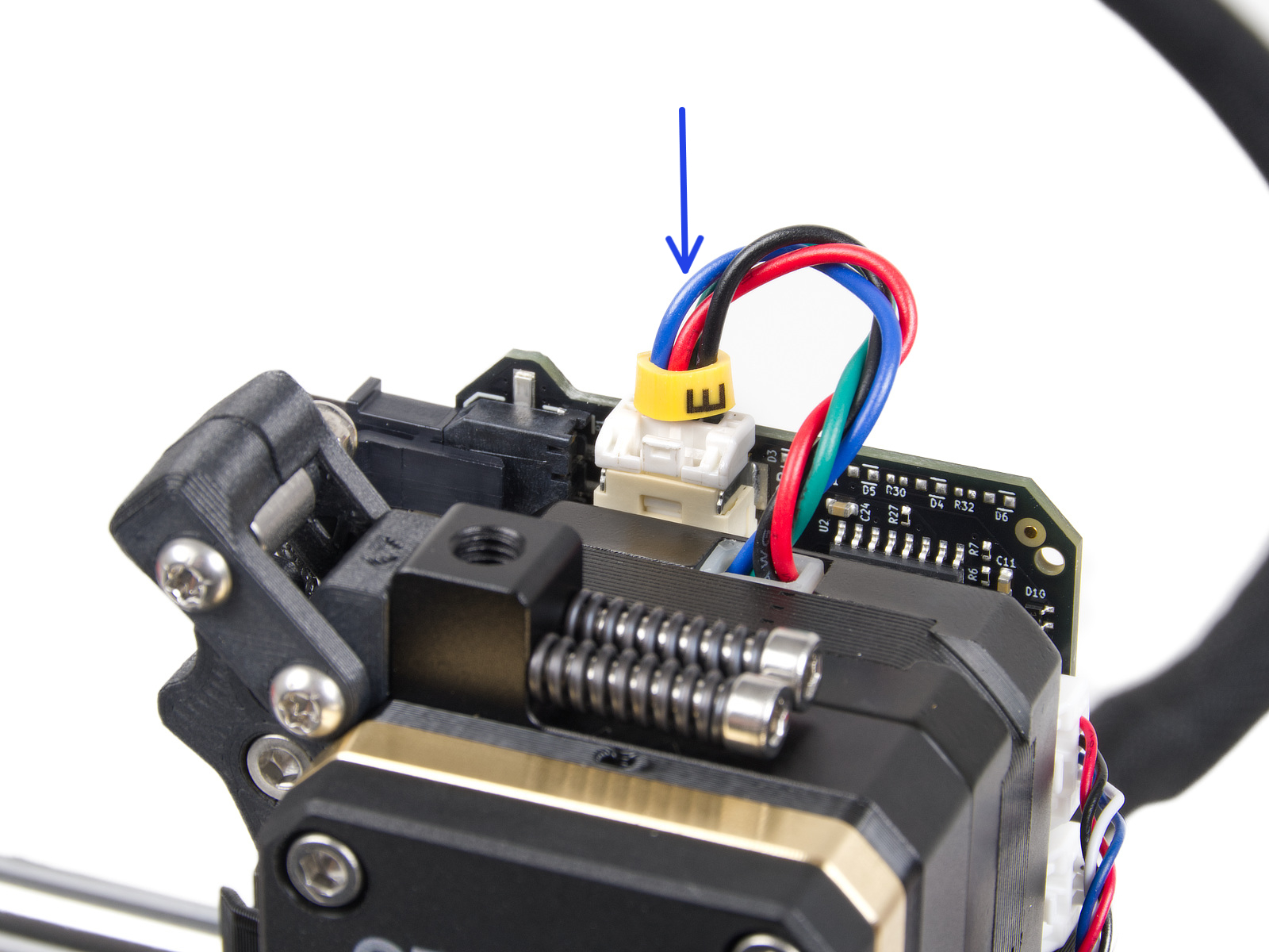 Connecting the extruder cables