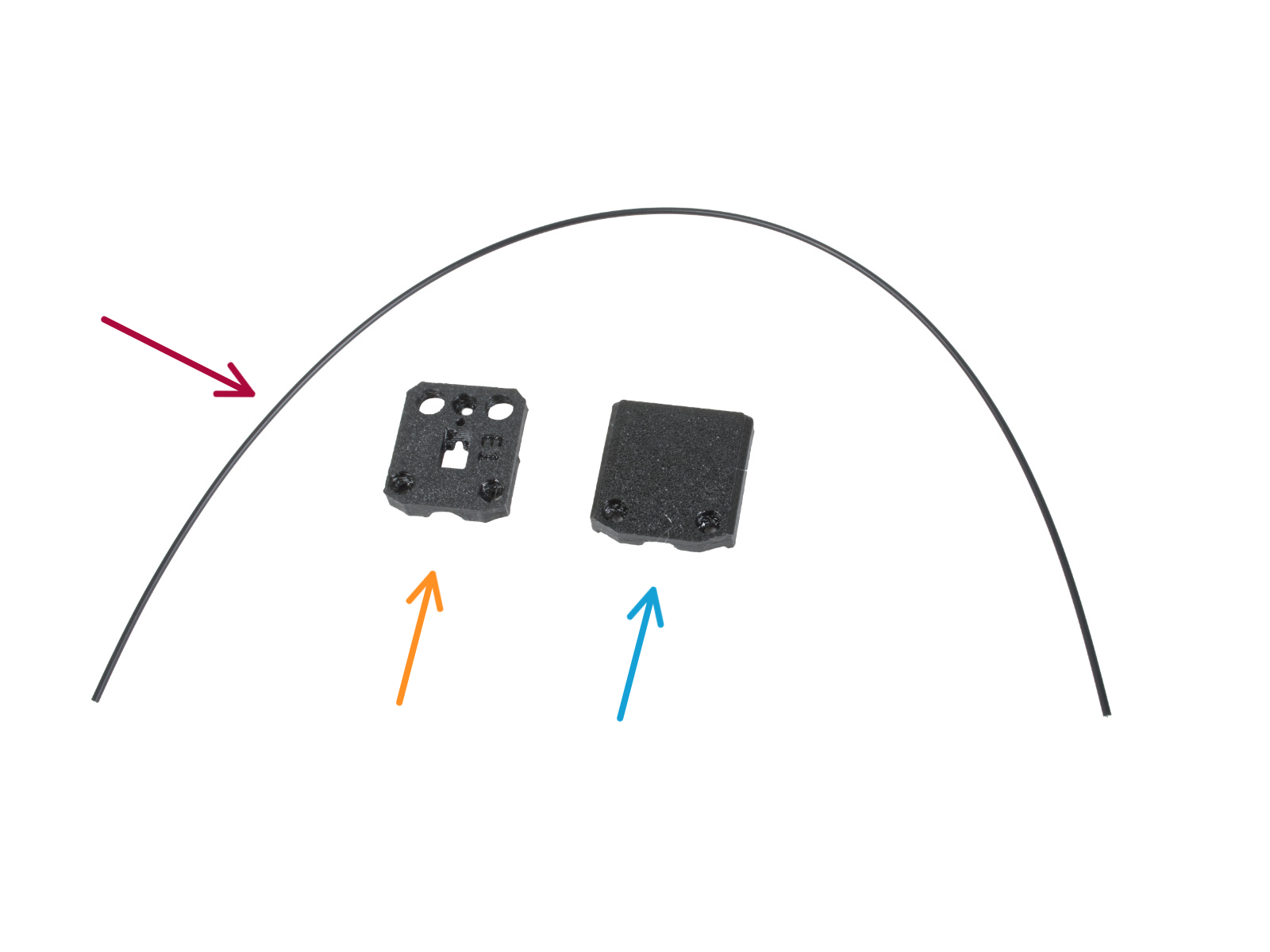 Covering the heatbed cables: parts preparation