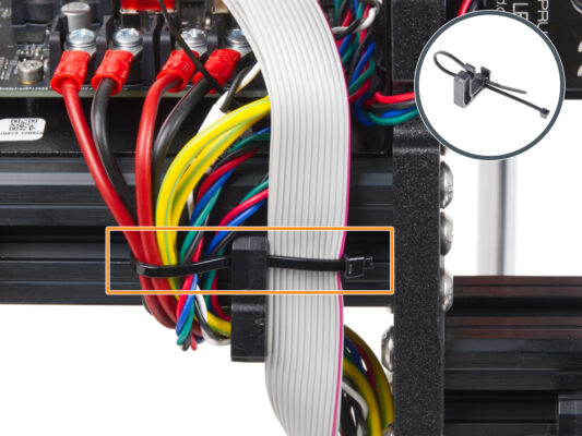 Securing the PSU cables