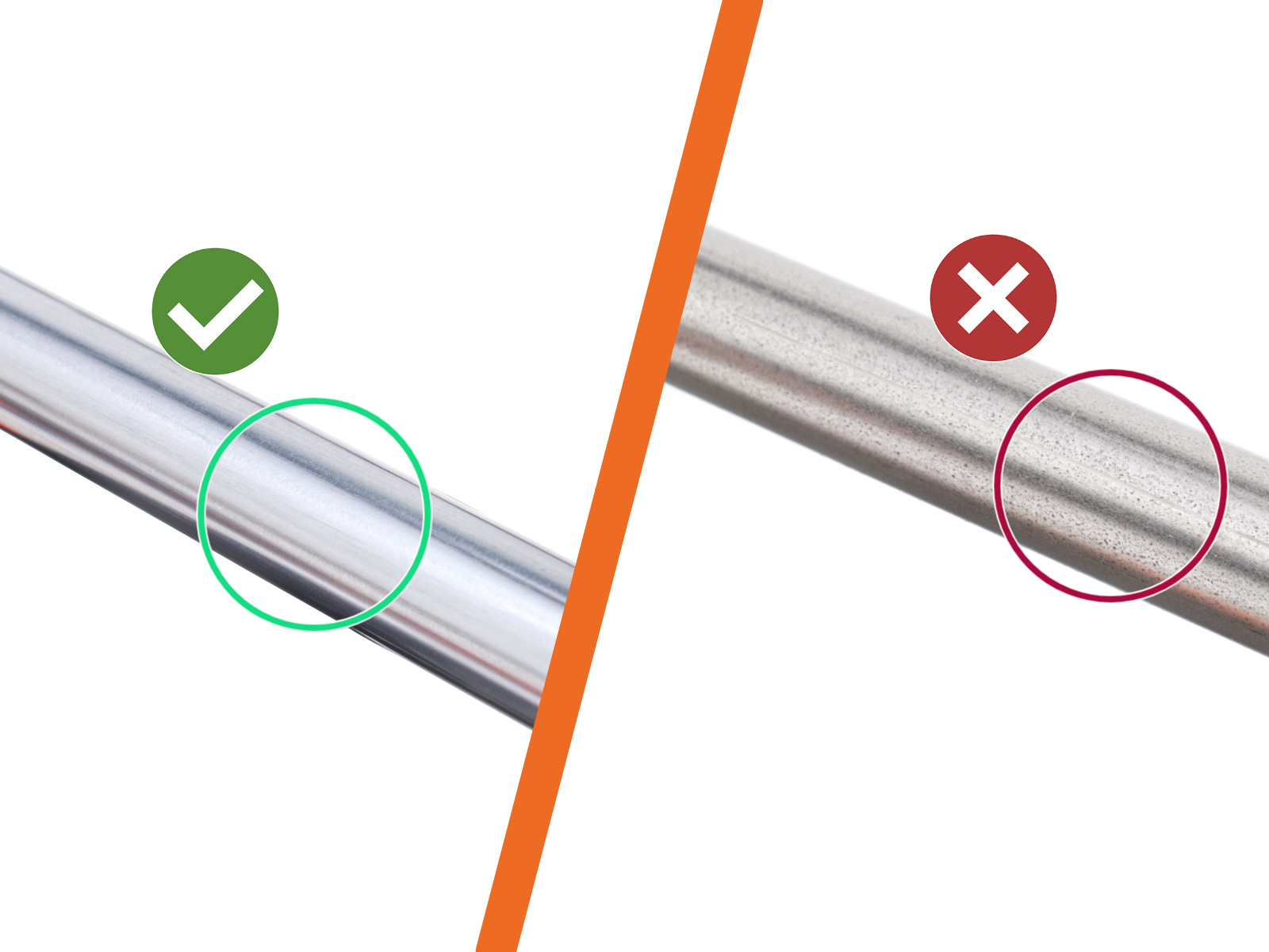 Y-axis smooth rods inspection