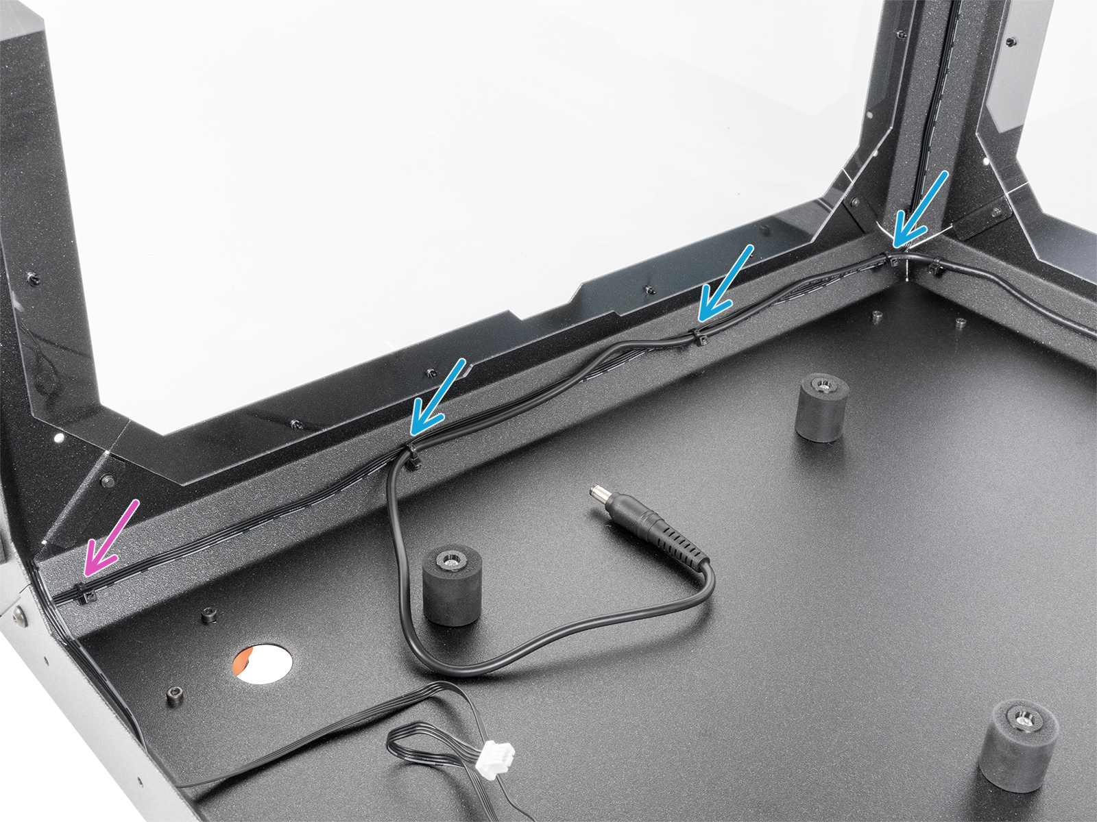 Guiding the PSU cable