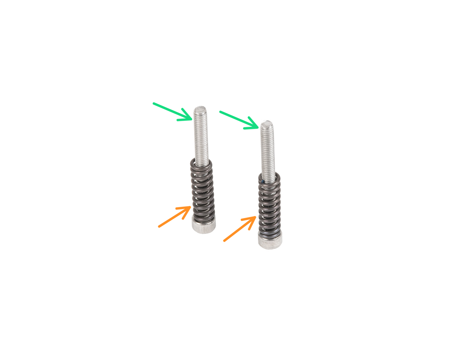 Mounting the idler-swivel: parts preparation