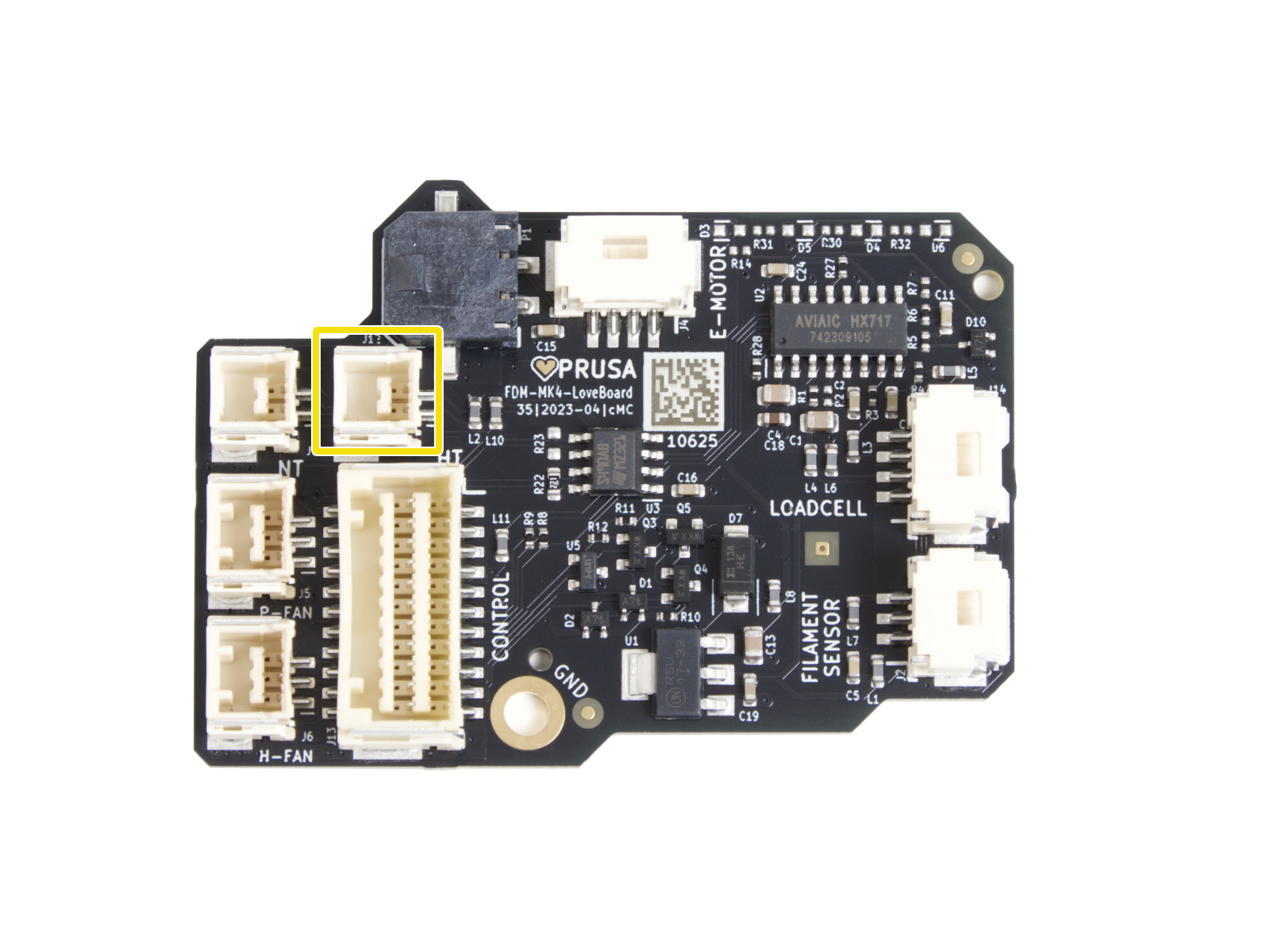 Connexion de la thermistance NTC