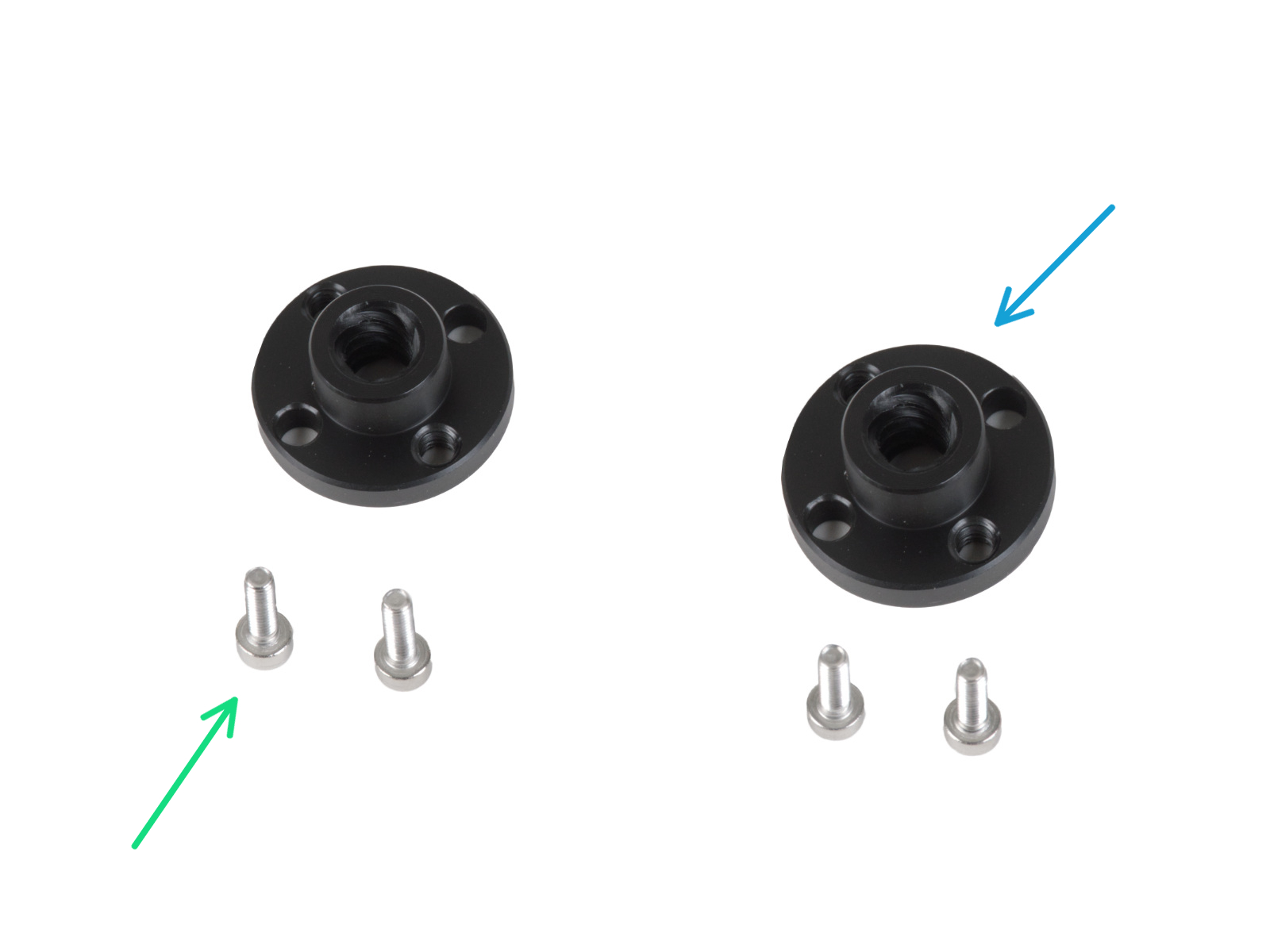 Mounting the X-axis assembly: parts preparation