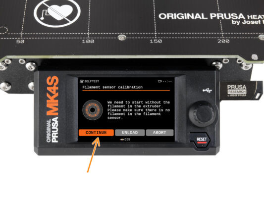 Assistent - Filament Sensor Kalibrierung