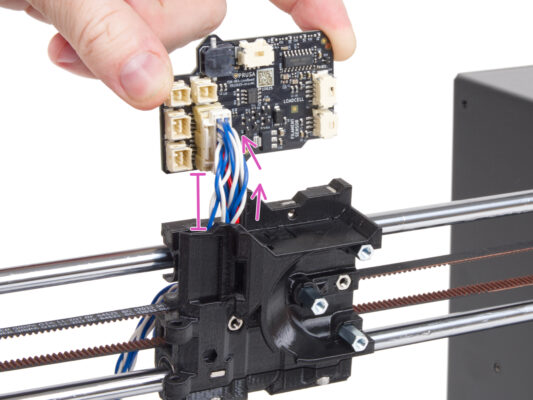 Connecting the extruder main cable