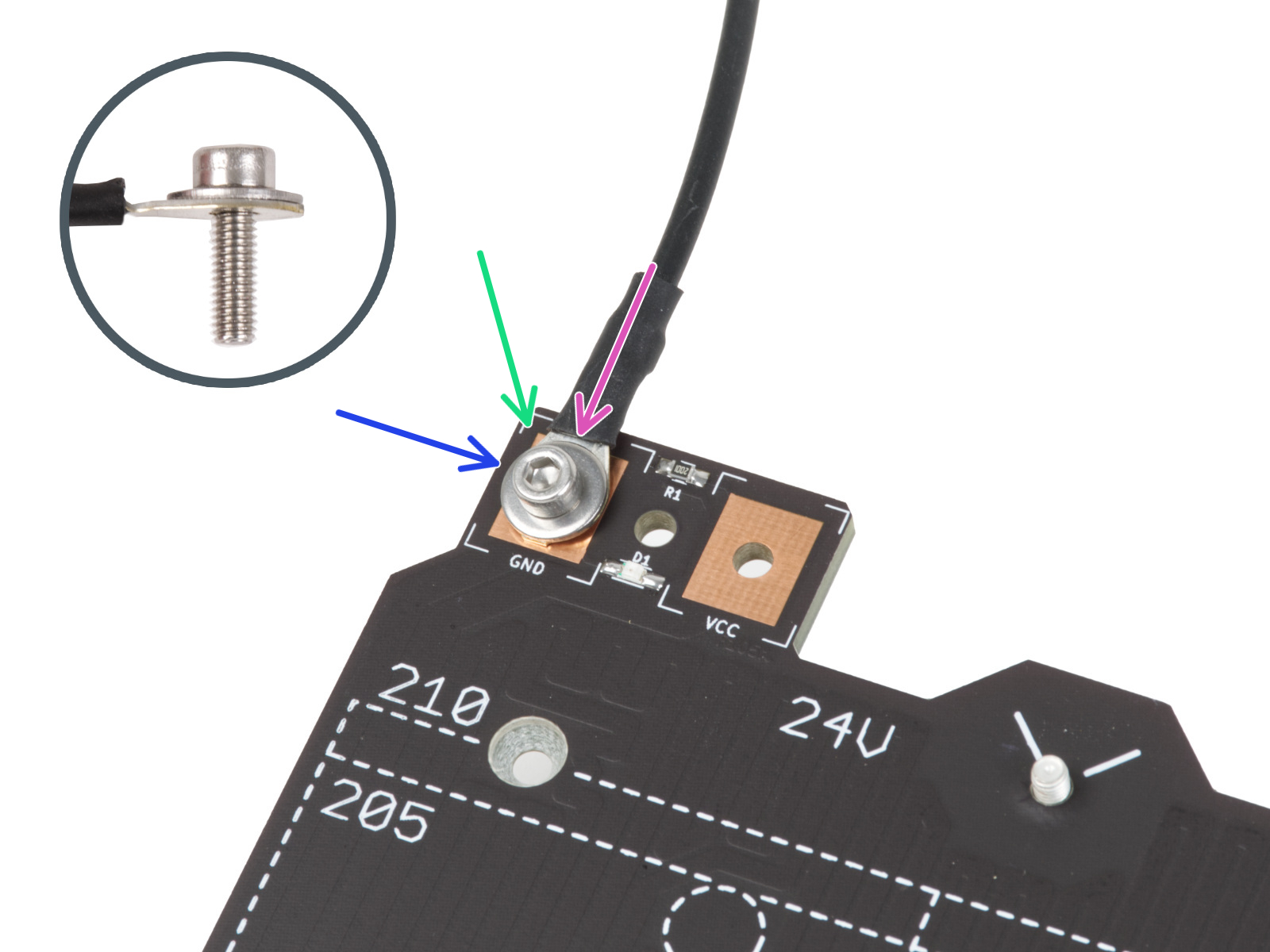 Montaje de cables de la base calefactable (segunda parte)