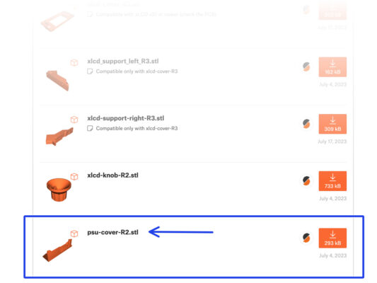 Printable parts - Silver to Black PSU