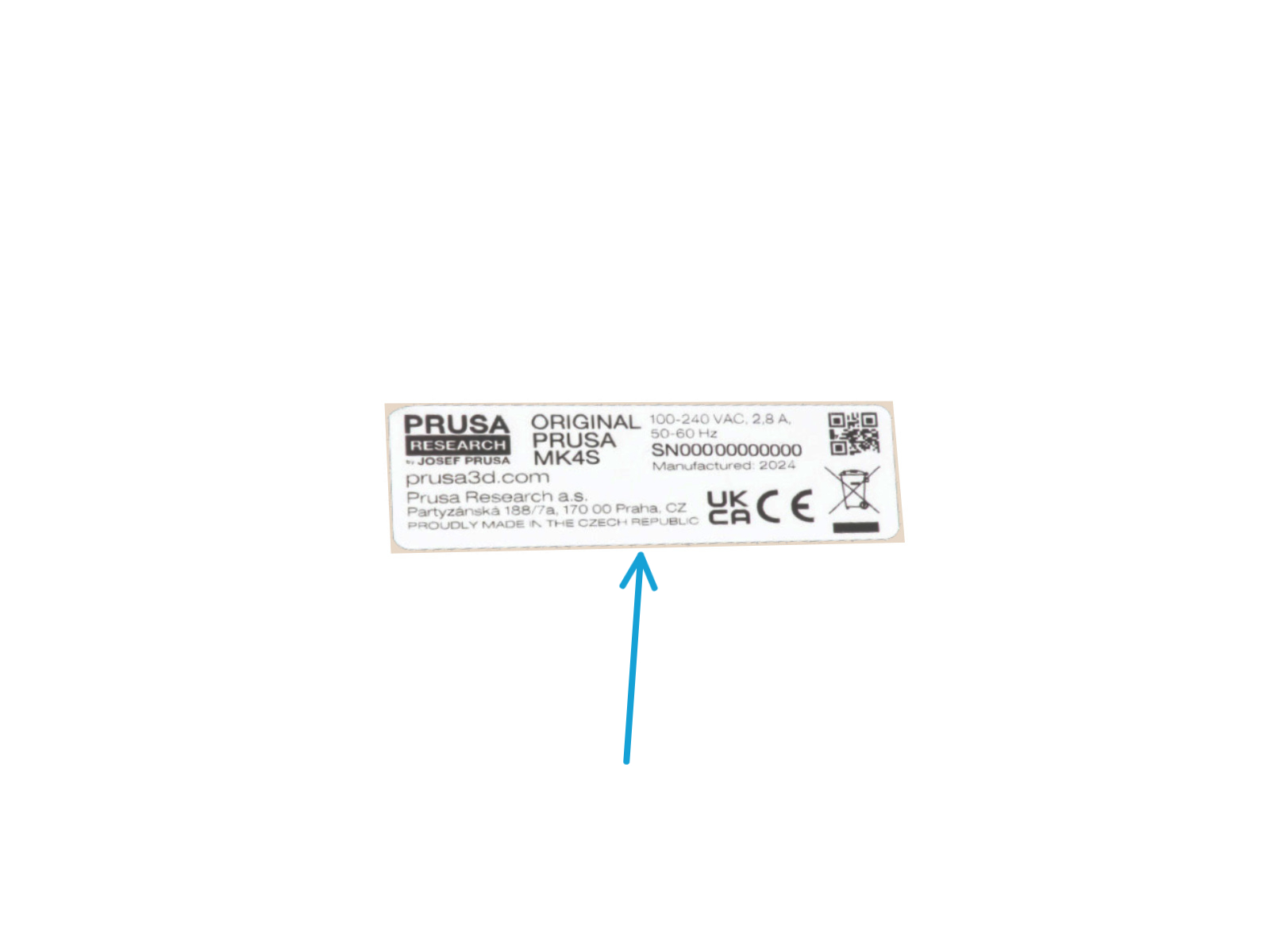 Serial number label: parts preparation