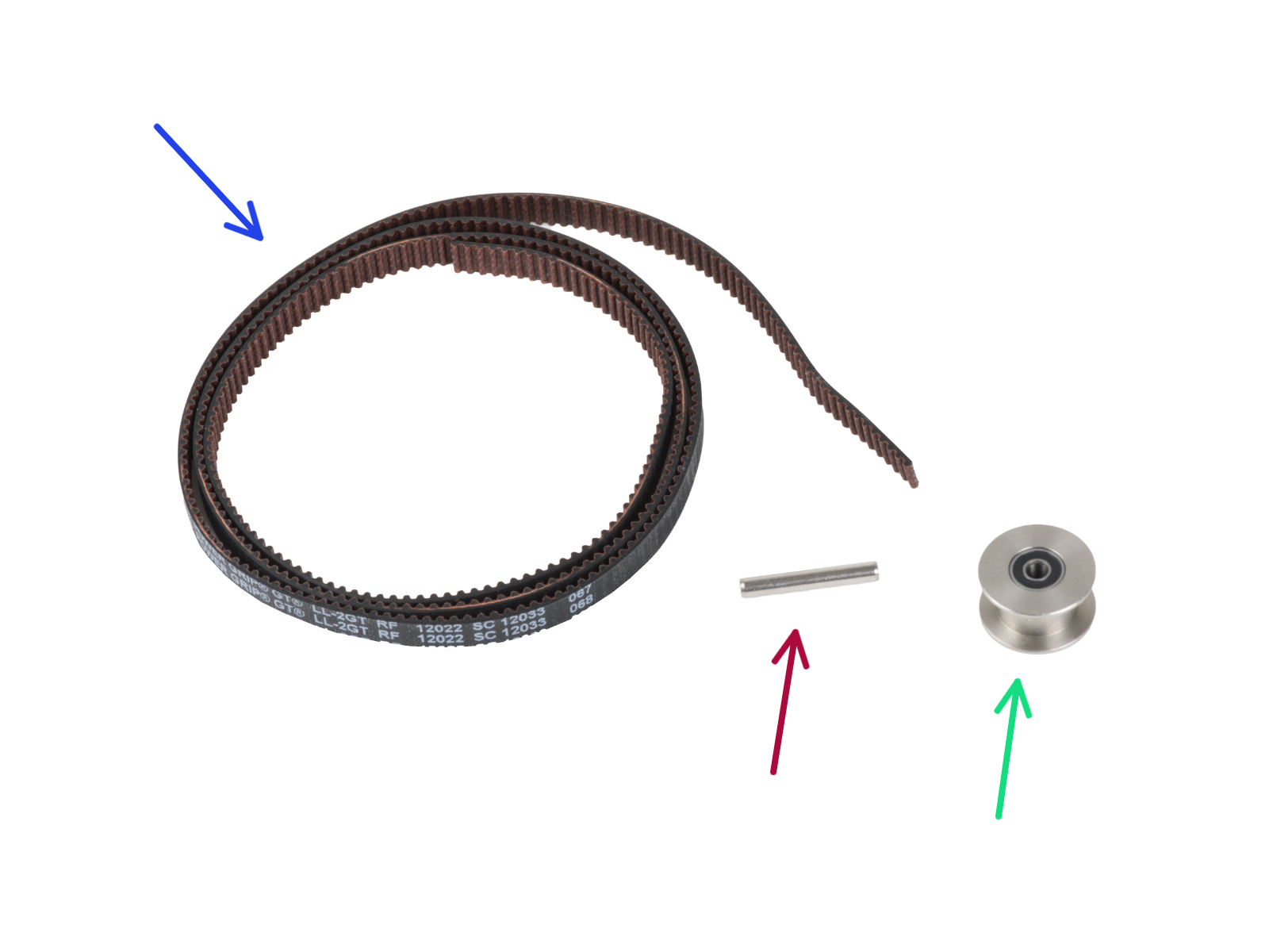 Guiding the X belt: parts preparation