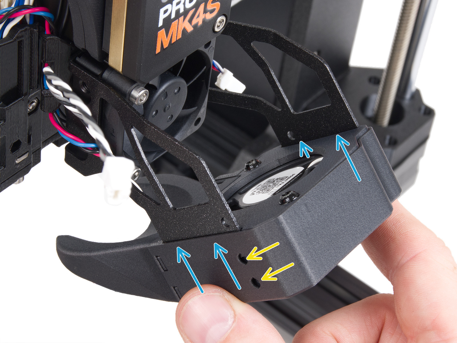 Mounting the print fan blower assembly