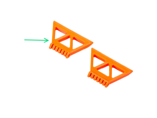 Assembling the buffer feet: parts preparation