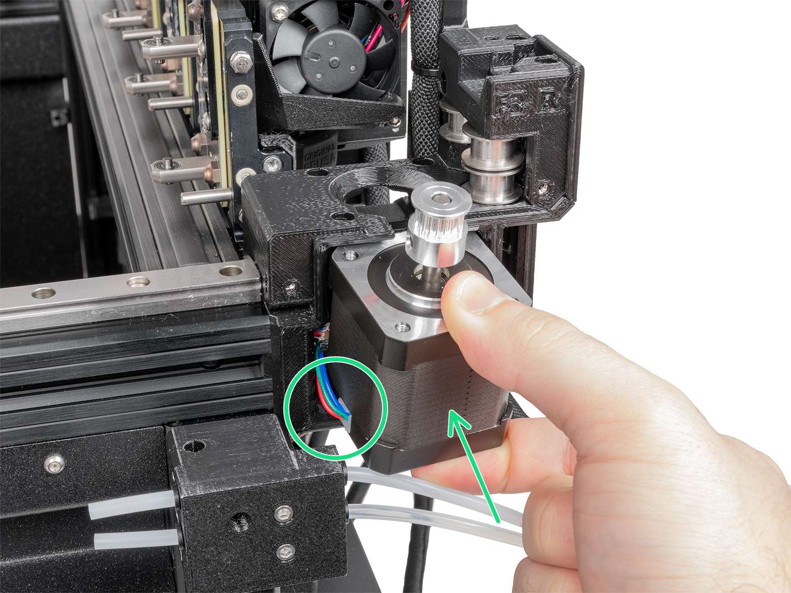 Right XY-motor securing