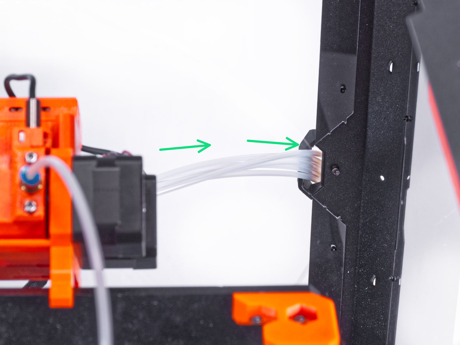 Guiding the PTFE tubes