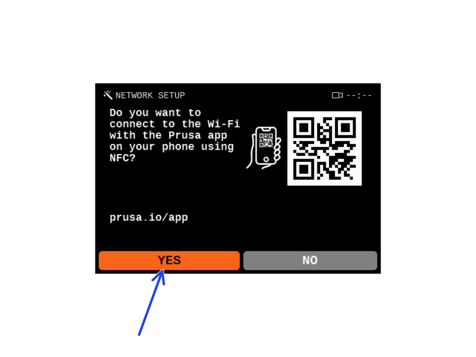 Network setup: Wi-Fi connection (Optional)