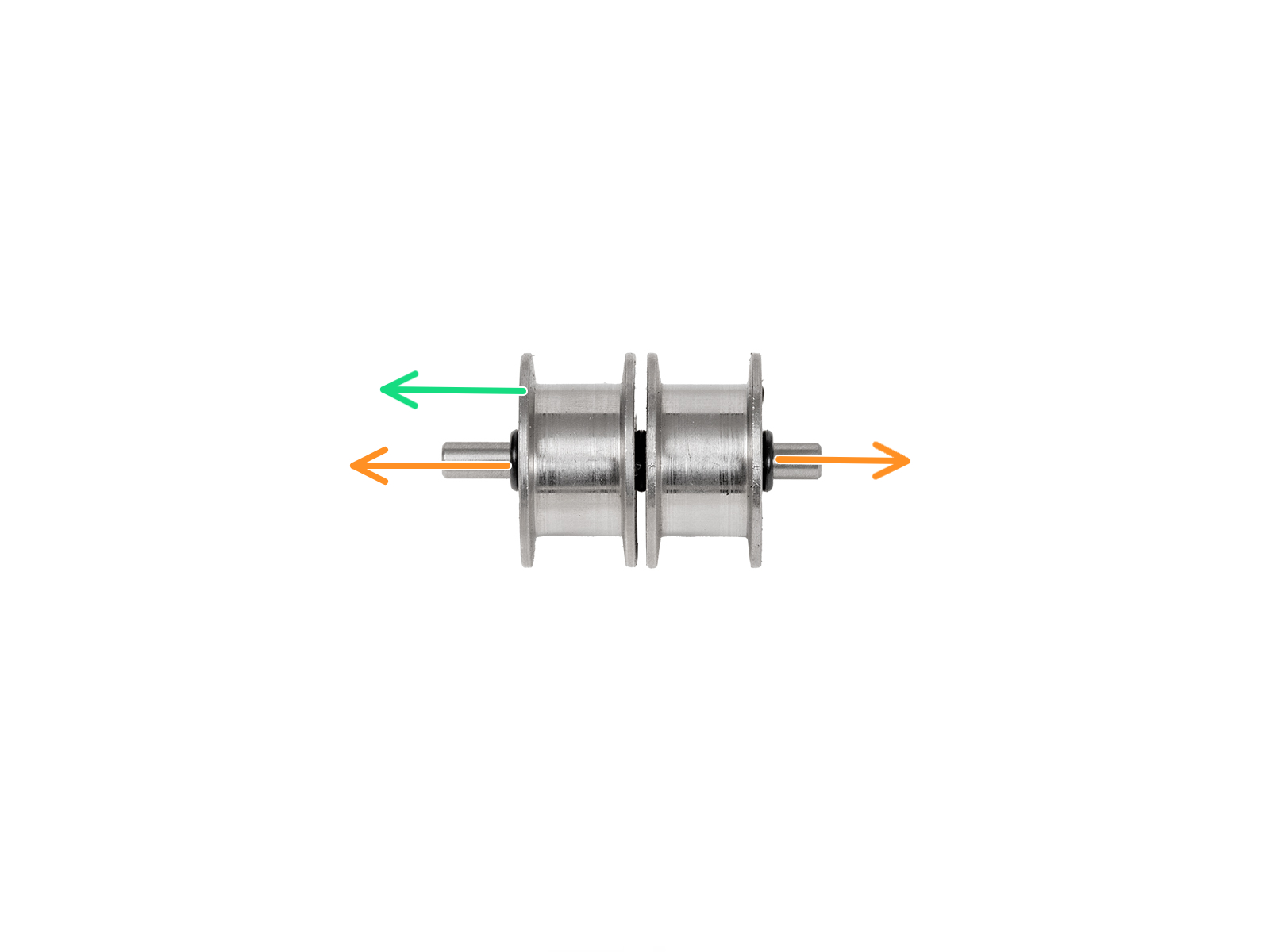 Double pulley disassembly