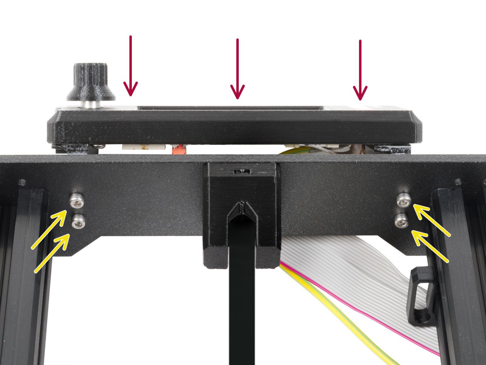 Attaching the assembly (xLCD B)