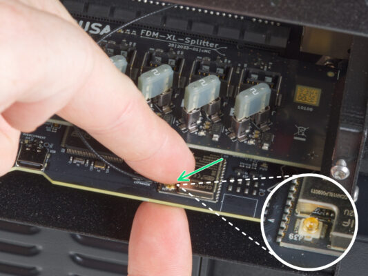 Déconnexion du câble d'antenne