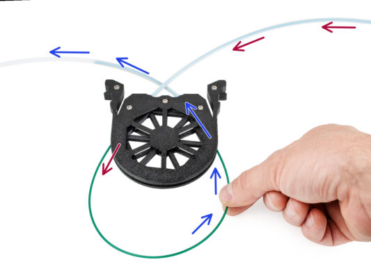 Loading a filament through the buffer