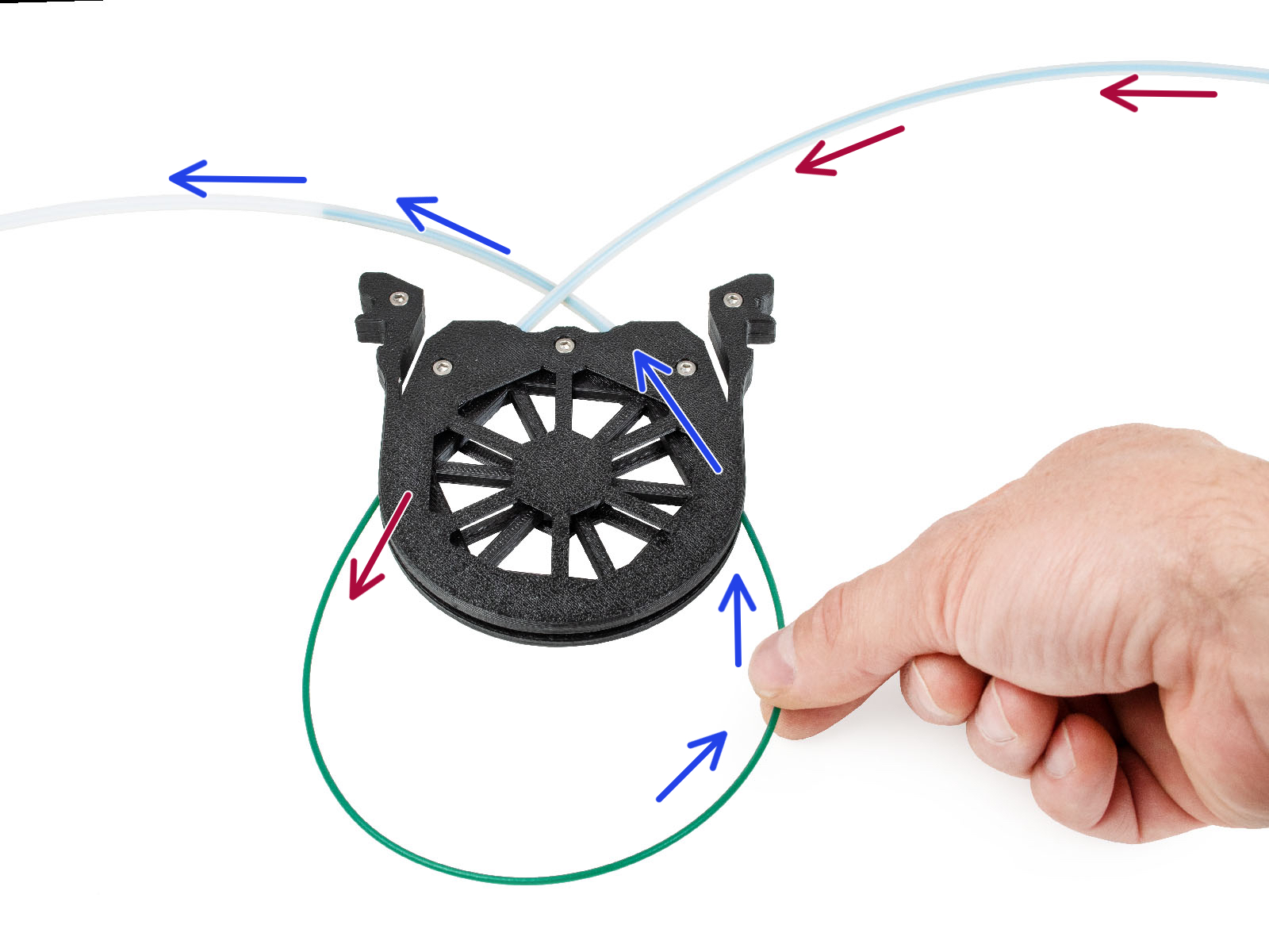 Loading a filament through the buffer