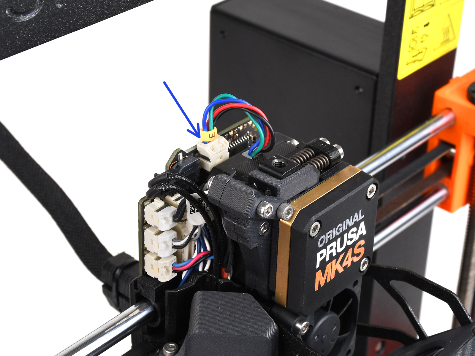 Connecting the extruder cables