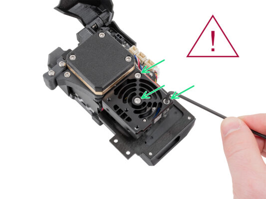 Print fan assembly securing