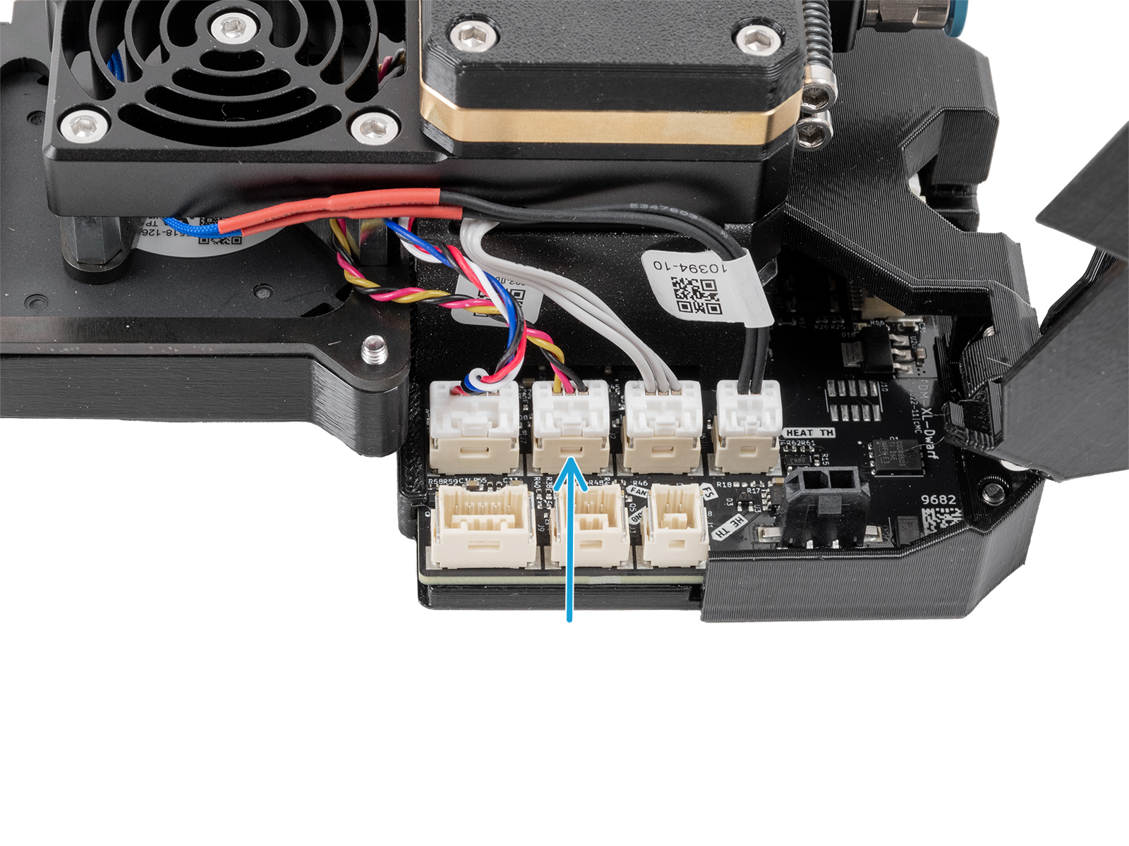 Print fan assembly securing