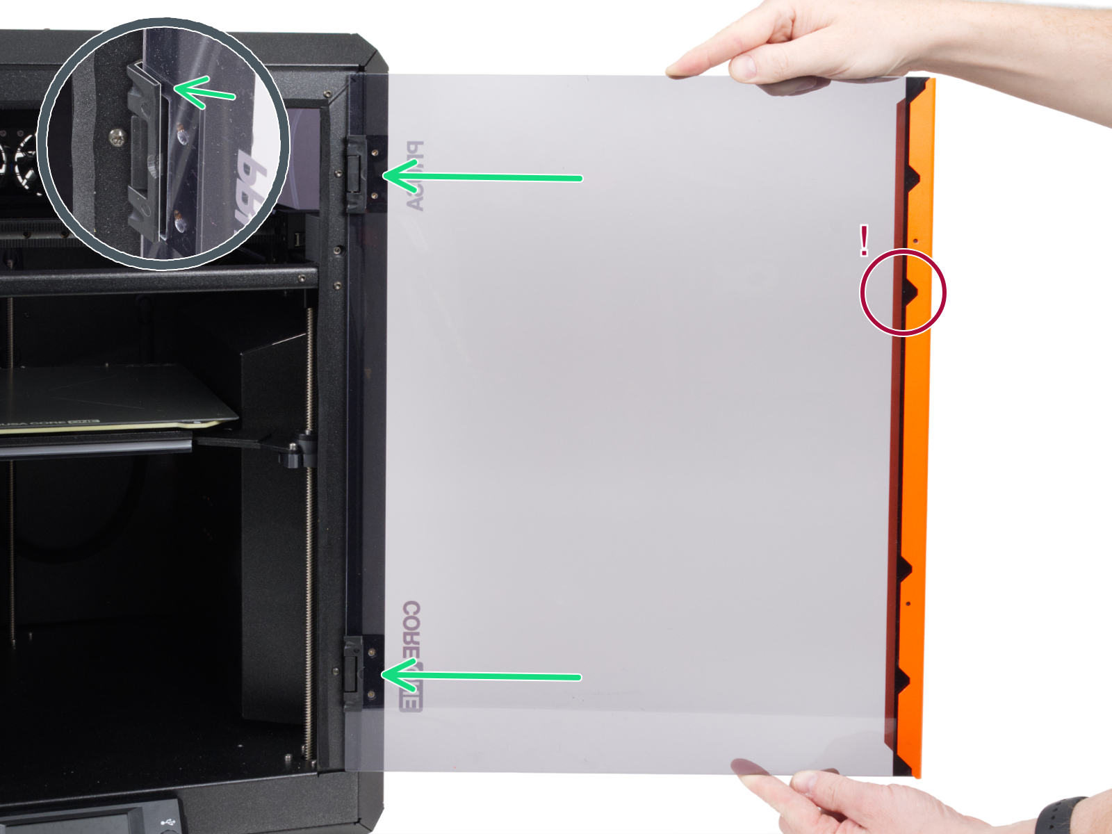 Mounting the door panel