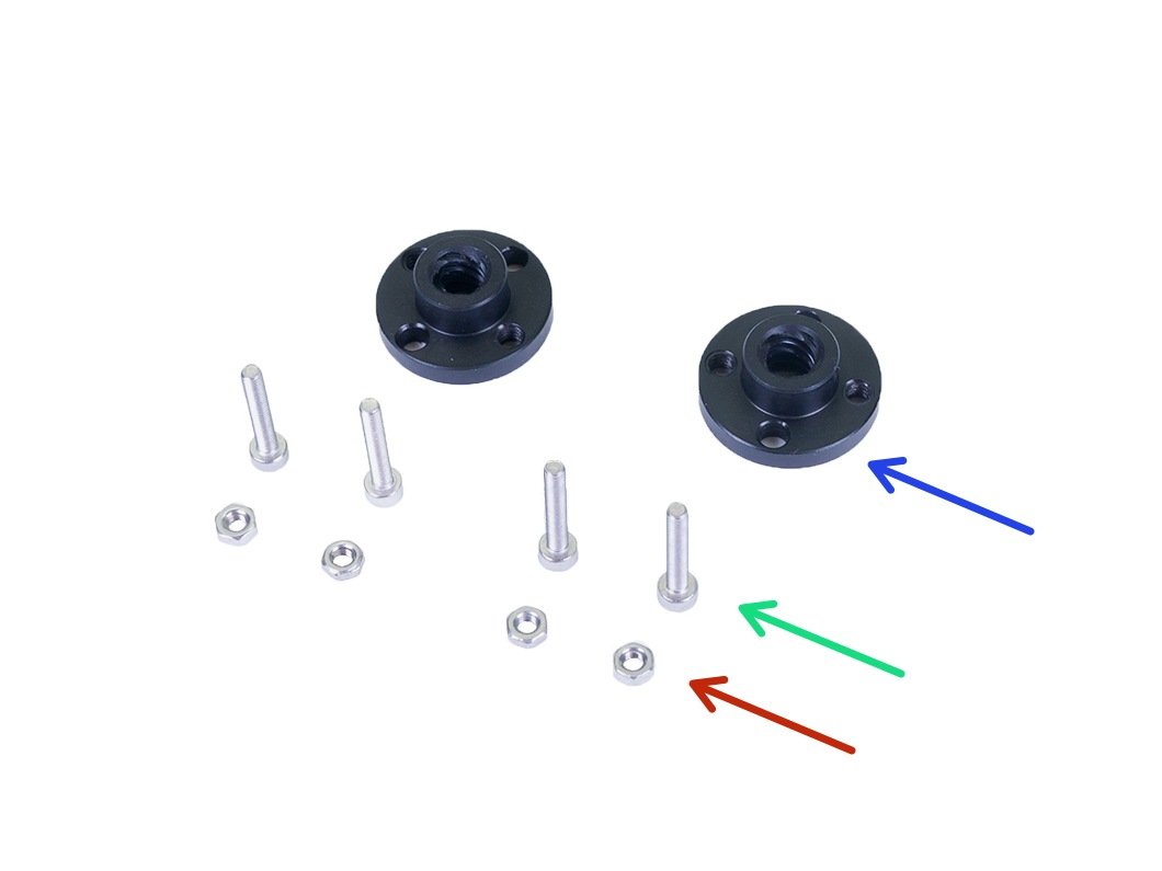 X-axis: trapezoidal nuts (part 1)