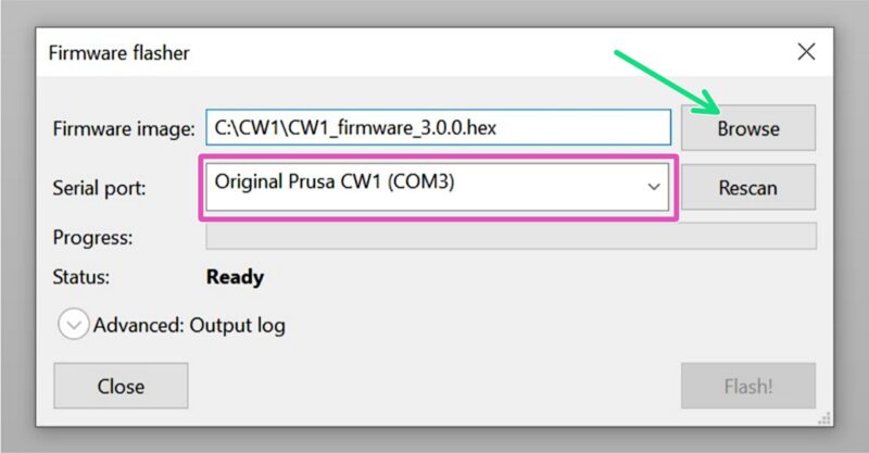 Firmware Updating (CW1) | Prusa Knowledge Base